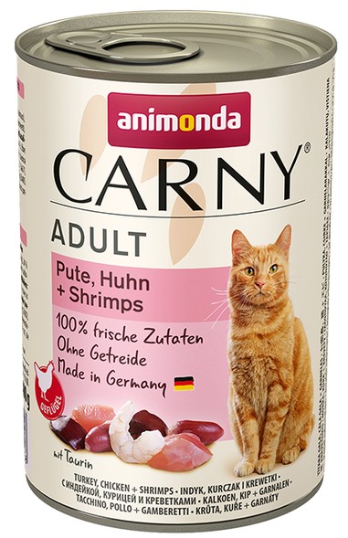 Animonda Carny Adult Indyk, Kurczak + Krewetki puszka 400g karma dla kota