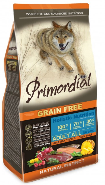 Primordial Dog Grain Free Adult Trout & Duck 2kg karma dla psa