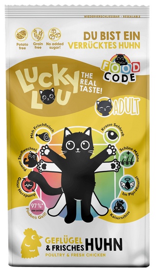 Lucky Lou Food Code Lifestage Adult Geflugel & Huhn 340g karma dla kota