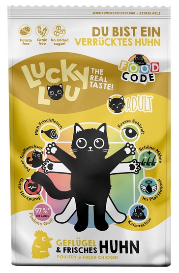 Lucky Lou Food Code Lifestage Adult Geflugel & Huhn 750g karma dla kota