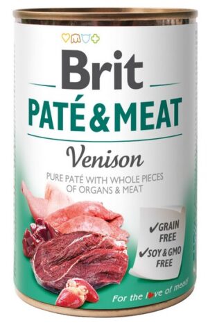 Brit Pate & Meat Dog Venison puszka 400g karma dla psa
