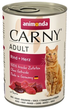 Animonda Carny Adult Wołowina + Serca puszka 400g karma dla kota
