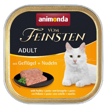 Animonda vom Feinsten Cat Adult z Drobiem i Makaronem tacka 100g karma dla kota