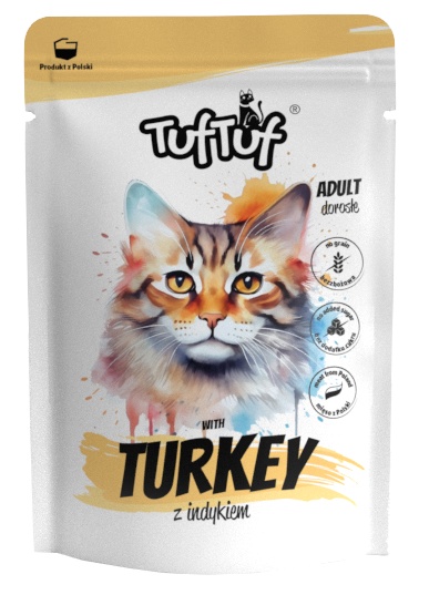 TUF TUF Mielonka z indykiem dla kota saszetka 300g karma dla kota