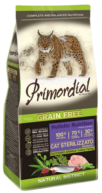 Primordial Cat Grain Free Sterilized Turkey & Herring 400g karma dla kota