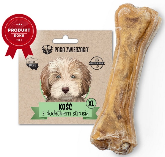 Paka Zwierzaka Kość z dodatkiem strusia XL 17cm karma dla psa - obrazek 2