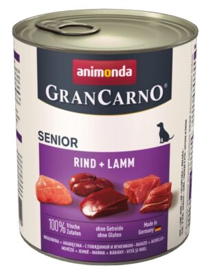Animonda GranCarno Original Senior Rind Lamm  Wołowina + Jagnięcina puszka 800g karma dla psa