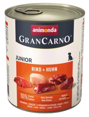 Animonda GranCarno Original Junior Rind Huhn Wołowina + Kurczak puszka 800g karma dla psa