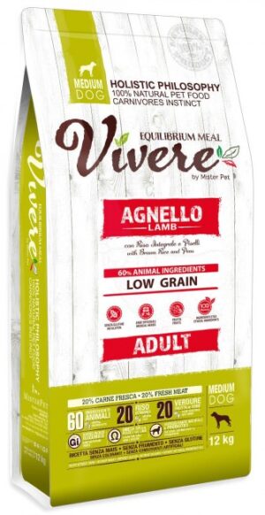 Vivere Dog Medium Adult Lamb 12kg karma dla psa