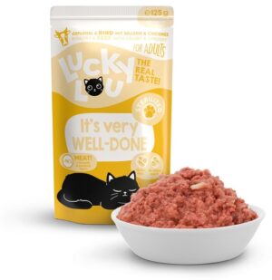 Lucky Lou Lifestage Sterilized Drób i wołowina saszetka 125g karma dla kota