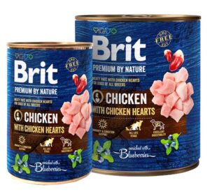 Brit Premium By Nature Chicken & Hearts puszka 400g karma dla psa