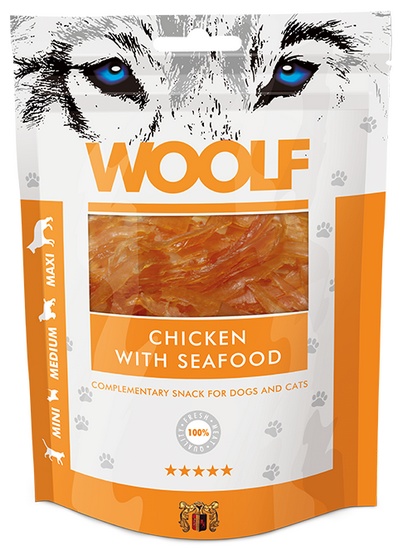 Woolf Chicken With Seafood 100g karma dla psa - obrazek 2