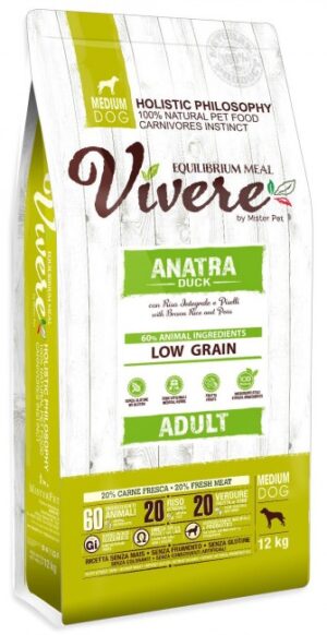 Vivere Dog Medium Adult Duck 12kg karma dla psa