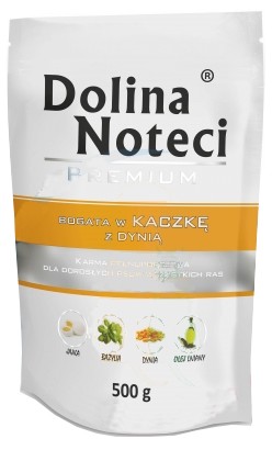Dolina Noteci Premium Pies Kaczka i dynia saszetka 500g karma dla psa