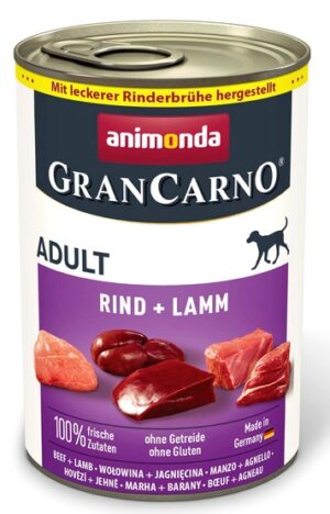 Animonda GranCarno Original Adult Rind Lamm Wołowina + Jagnięcina puszka 400g karma dla psa
