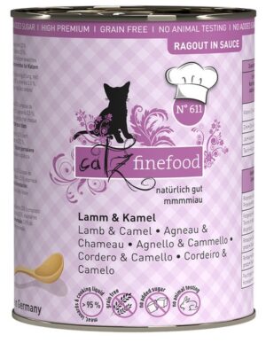 Catz Finefood Ragout N.611 Jagnięcina i Wielbłąd puszka 380g karma dla kota