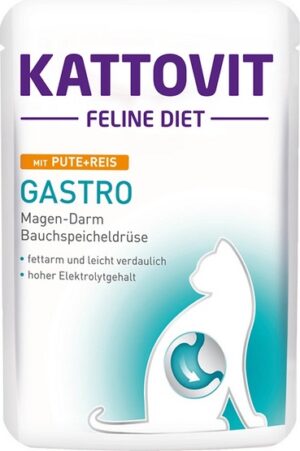 Kattovit Feline Diet Gastro indyk i ryż saszetka 85g karma dla kota