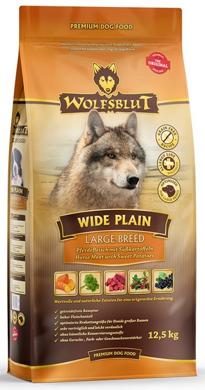 Wolfsblut Dog Wide Plain Large Breed konina i bataty 12,5kg karma dla psa