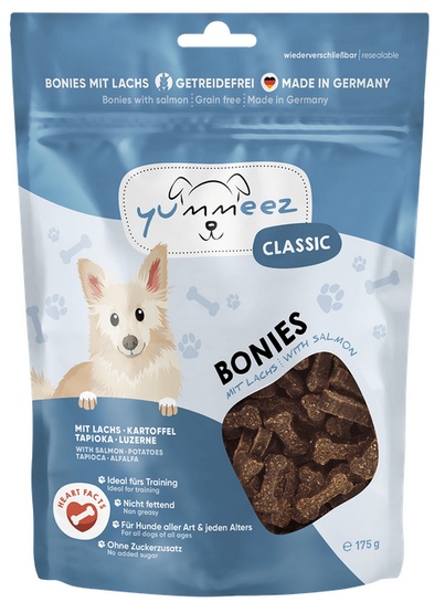 Yummeez bezzbożowe Kosteczki Łososiowe 175g karma dla psa