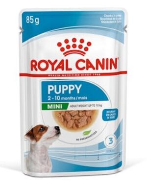 Royal Canin Mini Puppy karma mokra w sosie dla szczeniąt, od 2 do 10 miesiąca życia, ras małych saszetka 85g karma dla psa