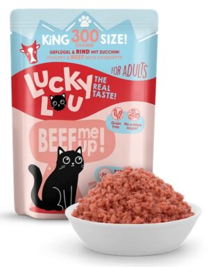 Lucky Lou Lifestage Adult Drób i wołowina saszetka 300g karma dla kota