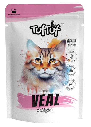 TUF TUF Mielonka z cielęciną dla kota saszetka 300g karma dla kota
