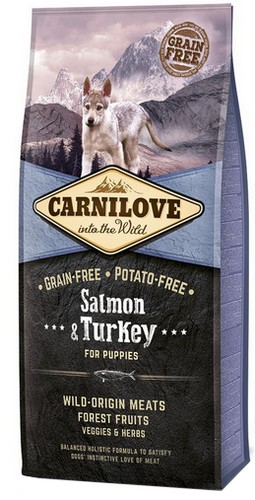 Carnilove Dog Salmon & Turkey Puppy - łosoś i indyk 1,5kg karma dla psa