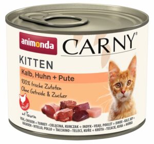 Animonda Carny Kitten Cielęcina + Kurczak + Indyk puszka 200g karma dla kota