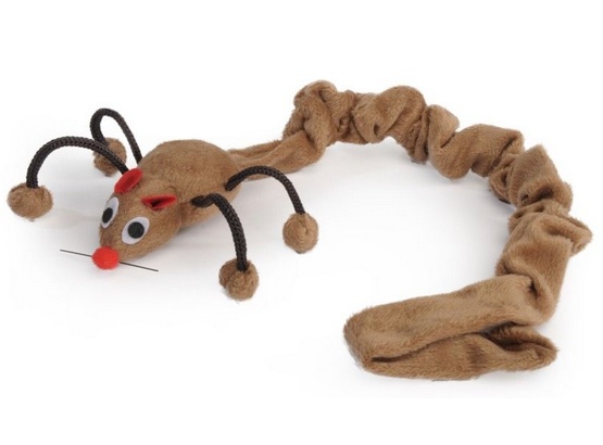 Camon Cat Toy Poliestrowa mysz z kocimiętką i długim sznurem 50cm - obrazek 2