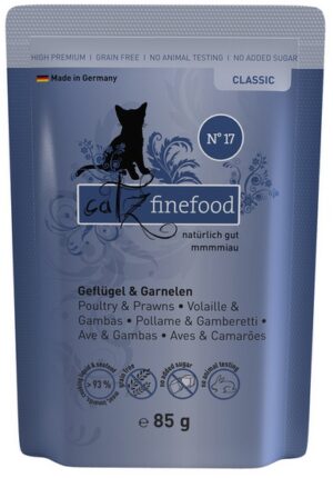 Catz Finefood Classic N.17 Drób i Krewetki saszetka 85g karma dla kota