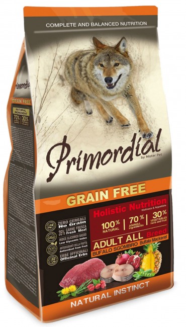 Primordial Dog Grain Free Adult Buffalo & Mackerel 2kg karma dla psa