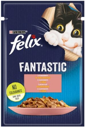 Felix Fantastic Łosoś w galaretce saszetka 85g karma dla kota