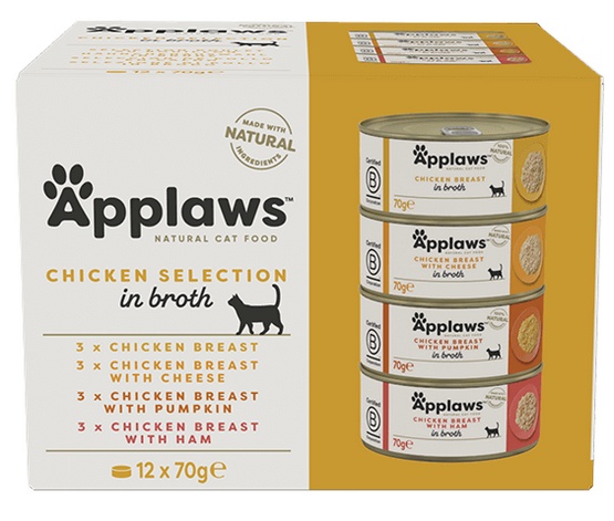 Applaws puszki dla kota Multipack Chicken 12x70g karma dla kota