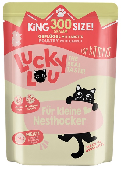 Lucky Lou Lifestage Kitten Drób saszetka 300g karma dla kota - obrazek 2