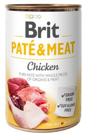 Brit Pate & Meat Dog Chicken puszka 400g karma dla psa