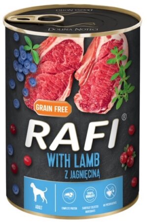 Rafi Pies Jagnięcina puszka 400g karma dla psa
