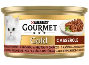 Gourmet Gold Kaczka i indyk w brązowym sosie 85g karma dla kota