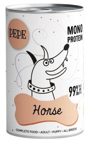 Paka Zwierzaka PEPE Horse (koń) puszka 400g karma dla psa
