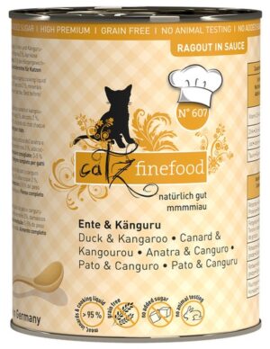 Catz Finefood Ragout N.607 Kaczka i Kangur puszka 380g karma dla kota