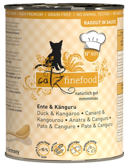 Catz Finefood Ragout N.607 Kaczka i Kangur puszka 380g karma dla kota