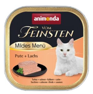 Animonda vom Feinsten Mildes Menu z Indykiem i Łososiem tacka 100g karma dla kota