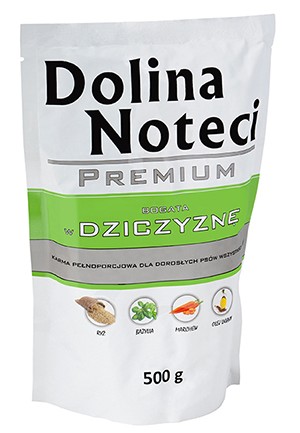Dolina Noteci Premium Pies Dziczyzna saszetka 500g karma dla psa