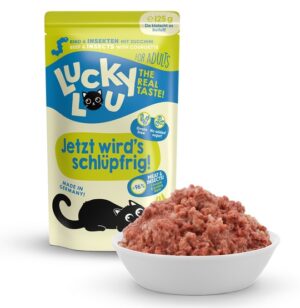 Lucky Lou Lifestage Adult Wołowina i owady saszetka 125g karma dla kota