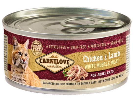 Carnilove Cat Chicken & Lamb - kurczak i jagnięcina puszka 100g karma dla kota