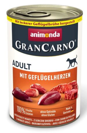 Animonda GranCarno Original Adult Geflugelherzen Drobiowe serca puszka 400g karma dla psa