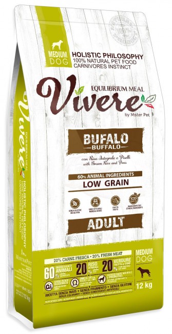 Vivere Dog Medium Adult Buffalo 3kg karma dla psa