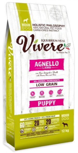 Vivere Dog Medium Puppy Lamb 12kg karma dla psa