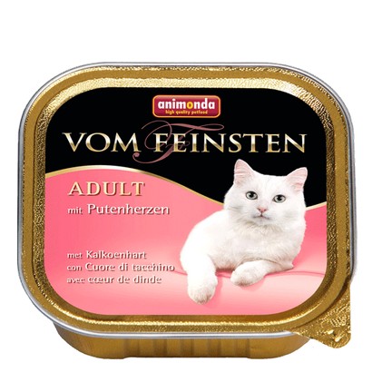 Animonda vom Feinsten Cat Adult z Sercami Indyka tacka 100g karma dla kota - obrazek 2