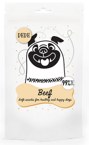 Paka Zwierzaka PEPE Mini Chunkies Beef (wołowina) 70g karma dla psa - obrazek 2