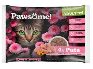 Pawsome Adult Pute - indyk saszetki 4x85g karma dla kota